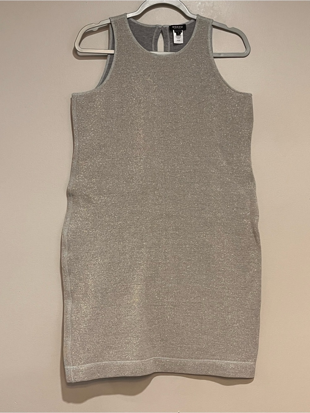 Worth New York | Sparkly metallic sheath dress Women’s size 8 lined sleeveless